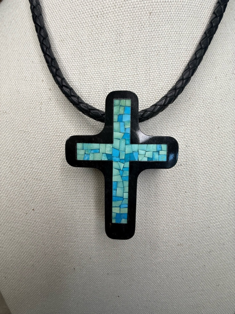 Jay King DTR black onyx turquoise cross - Picture 6 of 10
